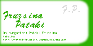fruzsina pataki business card